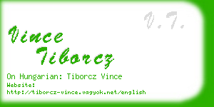 vince tiborcz business card